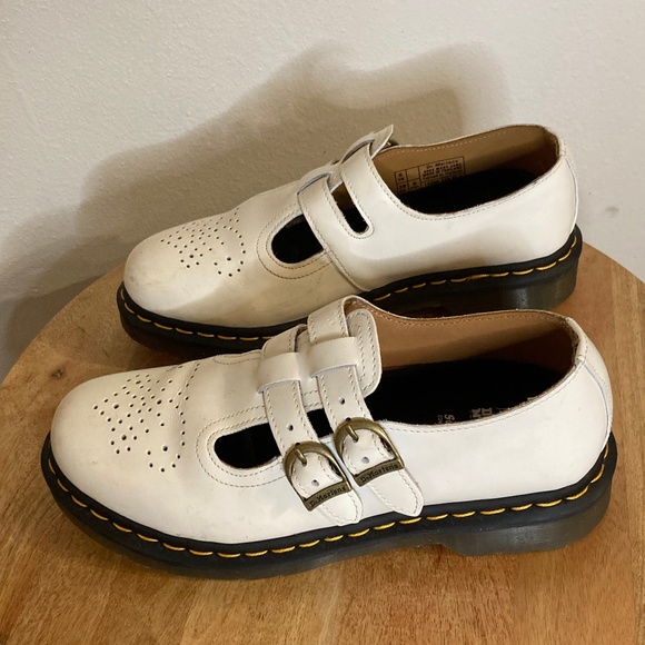 dr. Martens 8065 white smooth leather Mary Janes - Picture 1 of 9